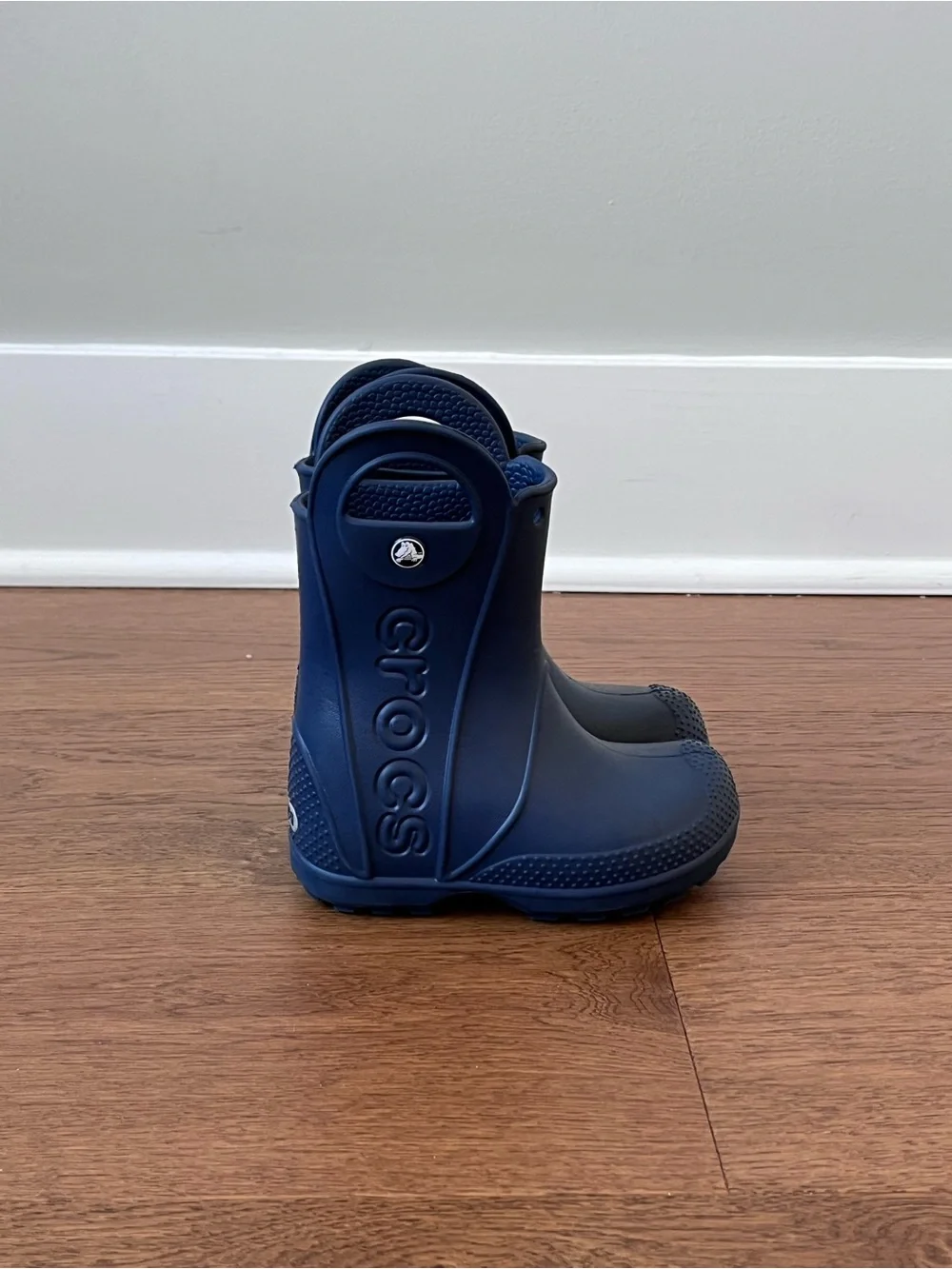 Crocs Kids Handle It Waterproof Lightweight Comfy Rain Boots Size C8 Navy Blue